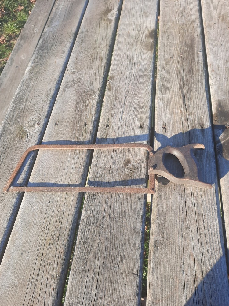 Vintage - Butcher Bone Hack Saw 13 1/2" with Wood Handle