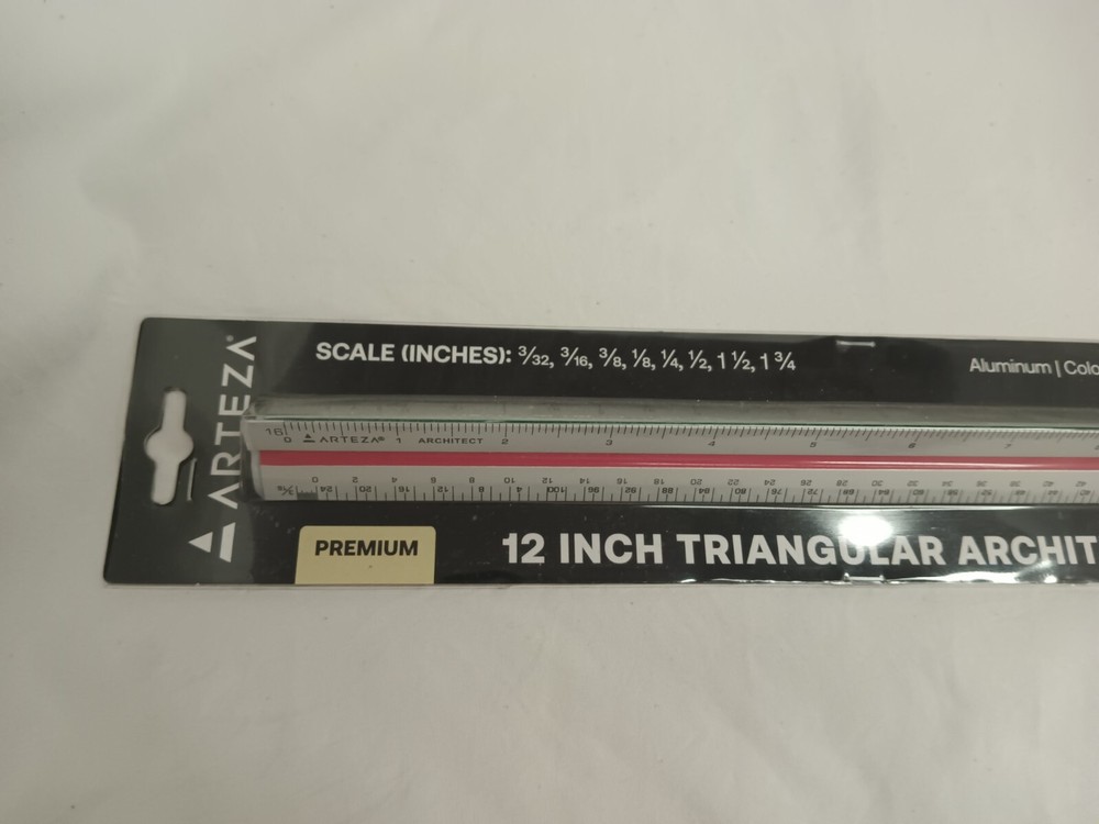 Arteza Architect Scale Ruler, Imperial, 12-Inch Color-Coded 12 inch