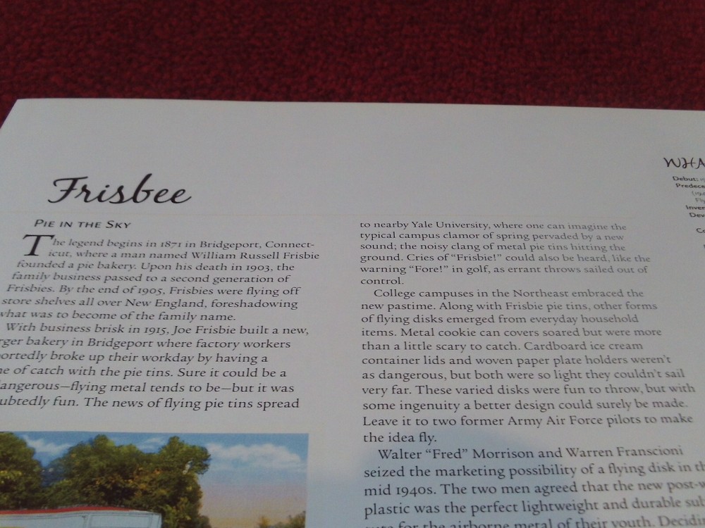 WHAM- O Frisbee older magazine article