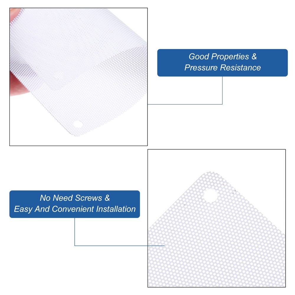 6Pcs PC Dust Filter 140x140mm PVC Computer Case Cooler Dustproof Mesh White