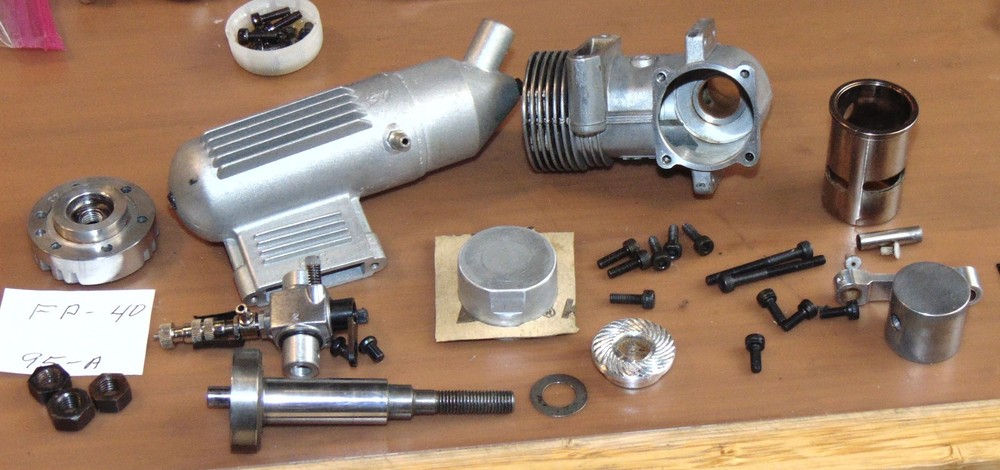 OS FP 40 RC Model Airplane Engine, cleaned in excellent cond. 95-A