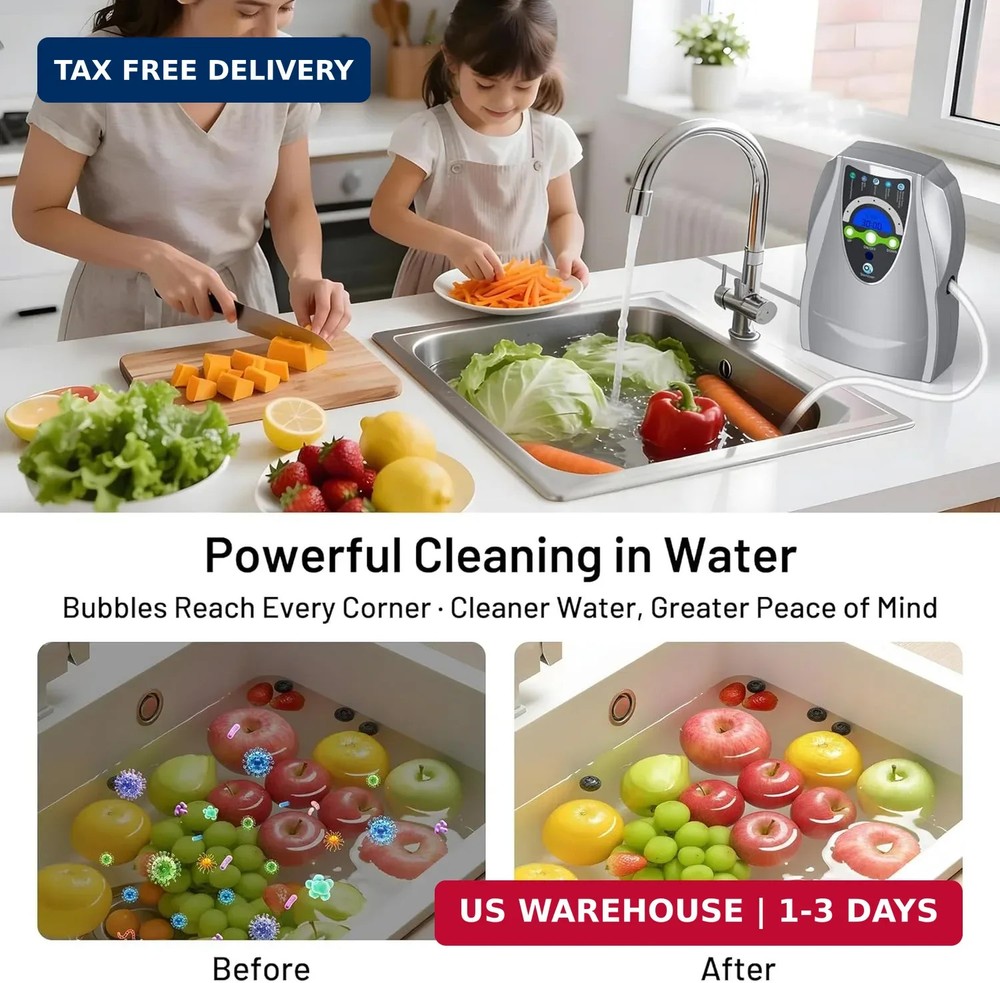 Ozone Machine Generator, Multifunctional with Timer, 500mg/h Portable Ozone Mach