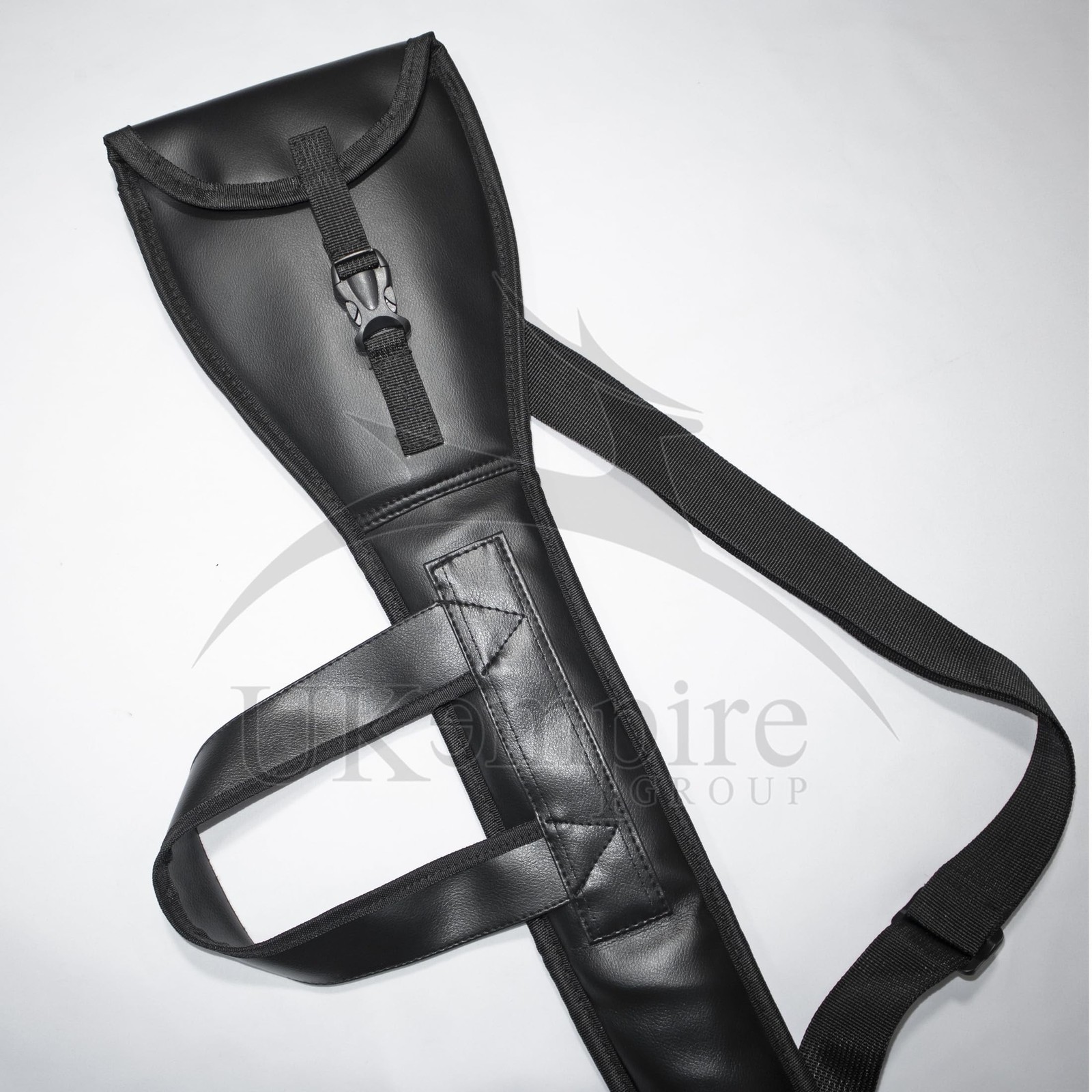 Masonic Knights Templar Sword Case Bag 92cm - Black Leather with Shoulder Str...