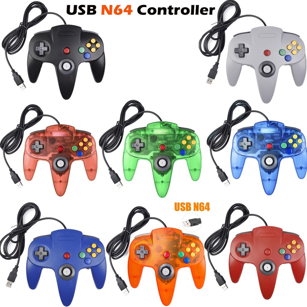 For Nintendo 64 N64 USB Controller Gamepad Joystick For PC MAC Raspberry Pi 3
