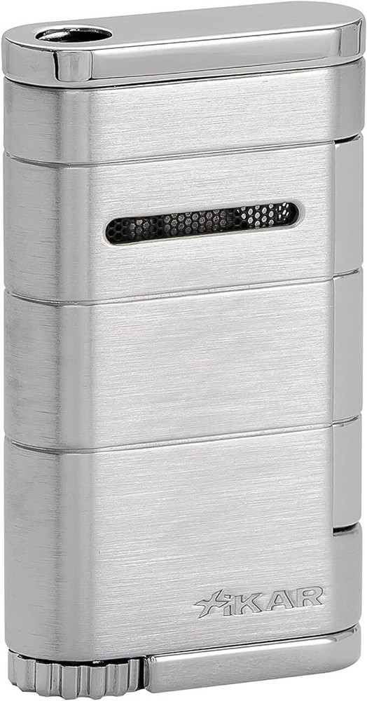 Xikar Allume Single Flame Cigar Lighters, Silver
