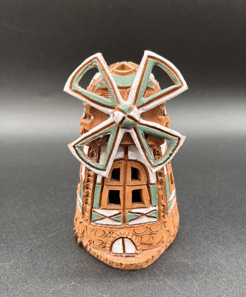 Hand Made Red Clay Windmill Incense Holder