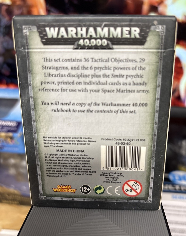Space Marine Datacards Warhammer 40k 8th Edition WH 40000 Open Box & Complete