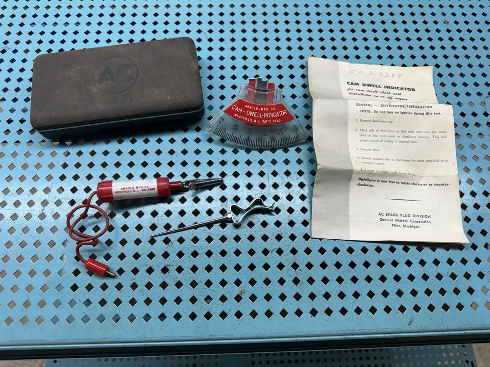 Arnold Mfg Co Cam Dwell Indicator AC Tester Tool with Case