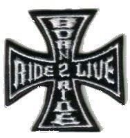 IRON CROSS RIDE 2 LIVE BIKER MOTORCYCLE PATCH PT112