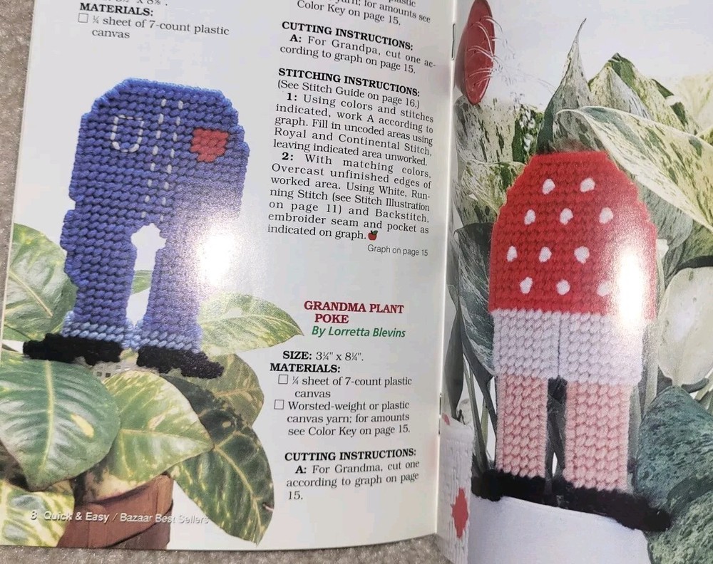 Quick & Easy Plastic Canvas Bazaar Best Sellers 15 Patterns