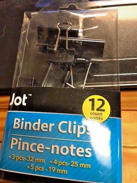 Metal Binder Clips, 12-ct. Pack  new in pack