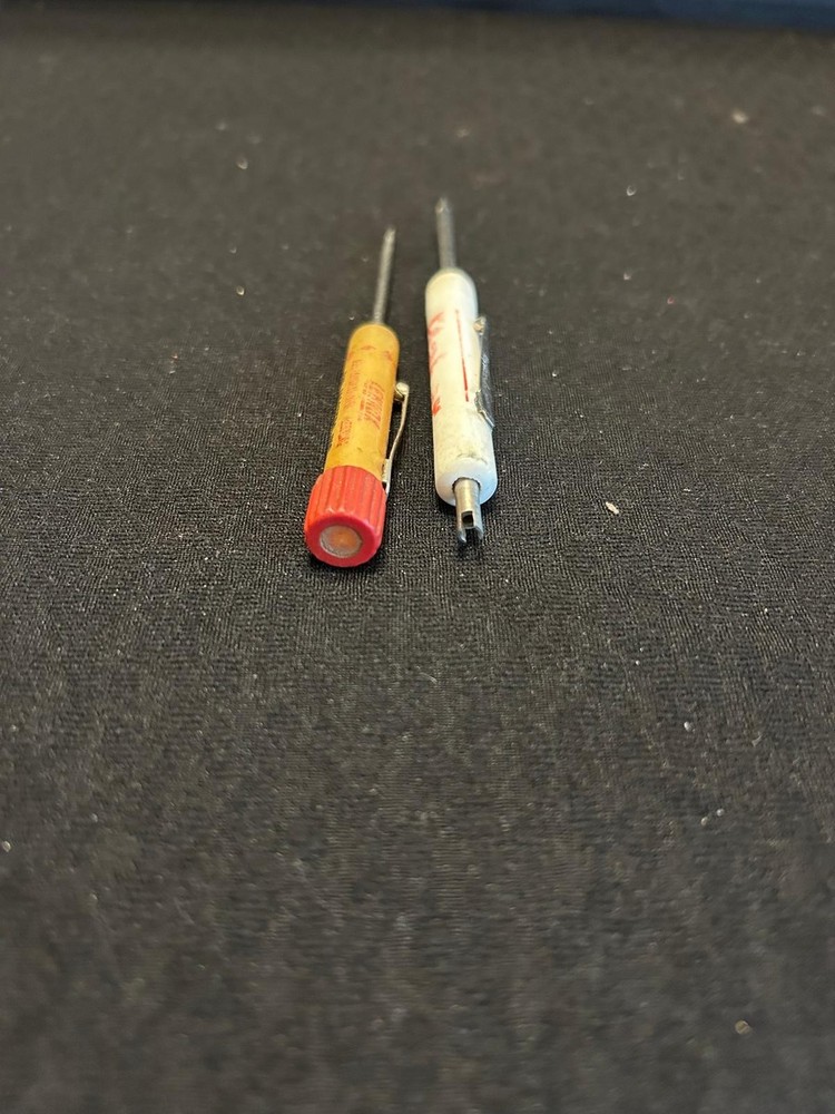 2 Mini Vintage Advertising Flat Head Screwdrivers