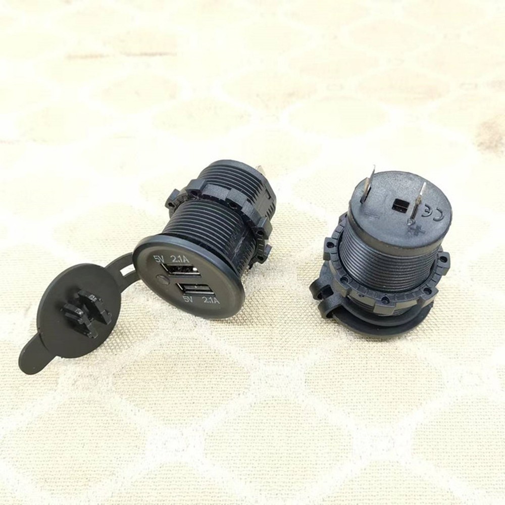 USB Socket Dual USB Chargers For 12-24V Voltage Vehicles USB Data Cable
