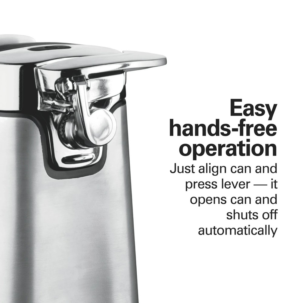 Hamilton Beach SureCut Automatic Electric Can Opener with Multi Tool, Stainless
