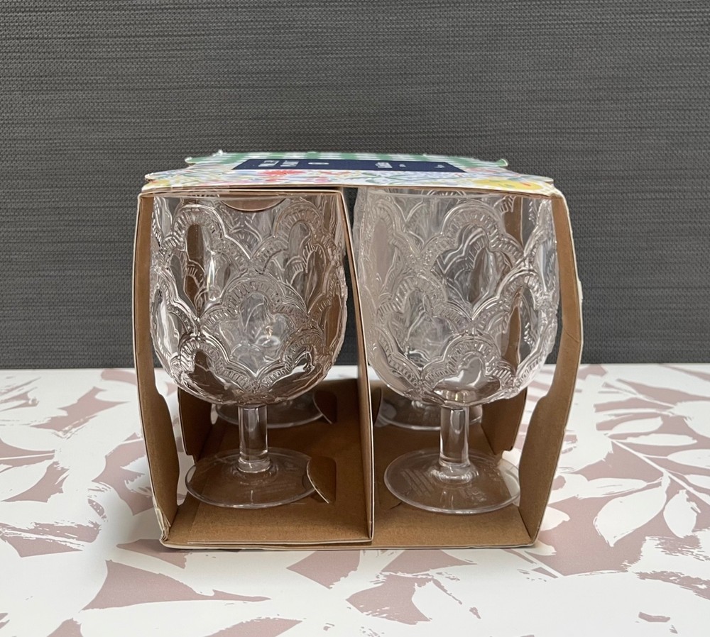 Roller Rabbit x Target 4pc Acrylic Clear Goblet Set