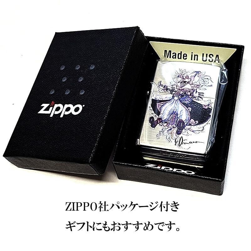 Zippo Yoshitaka Amano Final Fantasy Mage Double-sided processing Silver