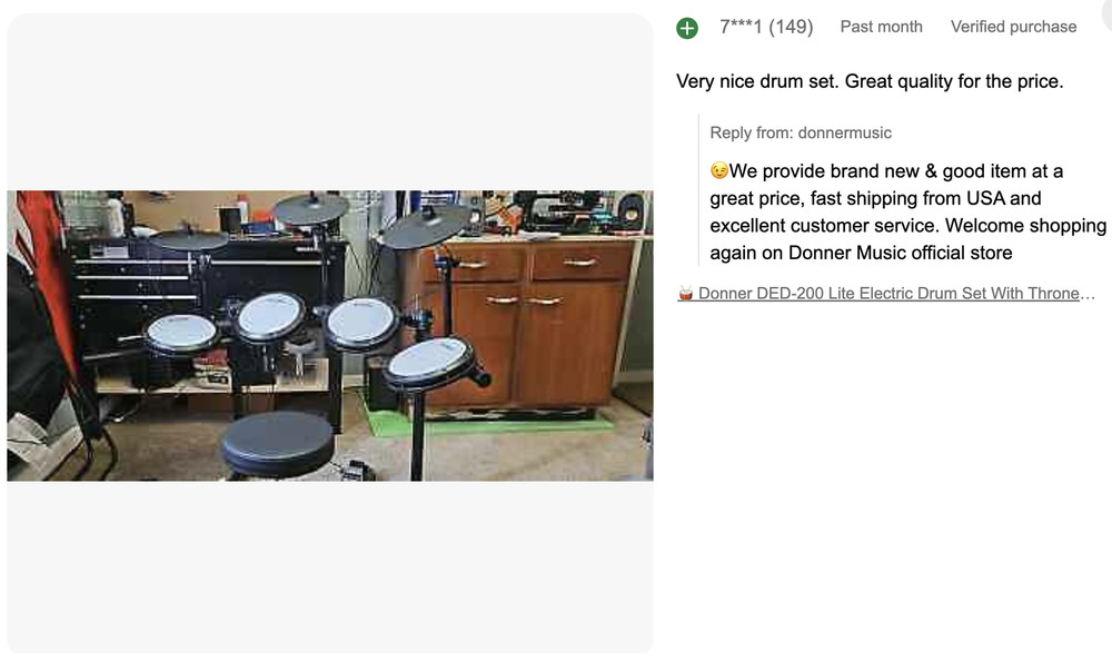 🥁 Donner DED-200 Lite Electric Drum Set