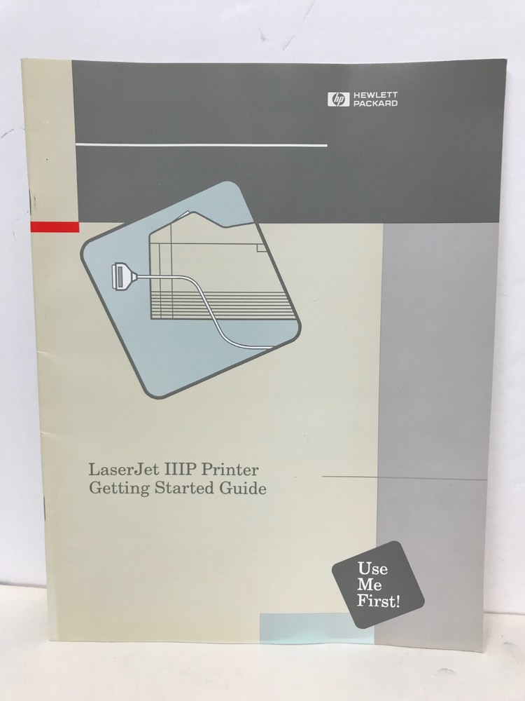 HP LASERJET IIIP PRINTER USER'S MANUAL W/ GETTING STARTED GUIDE & SOFTWARE NOTES