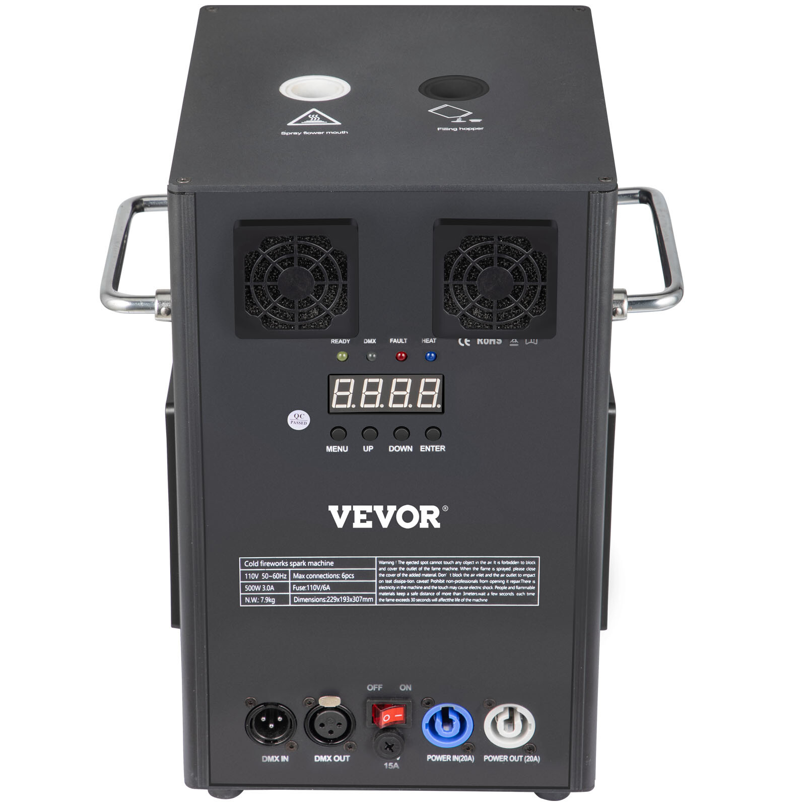 VEVOR Large Cold Spark Firework Machine 700W DMX Stage 6.6-9.8ft DJ Event Party