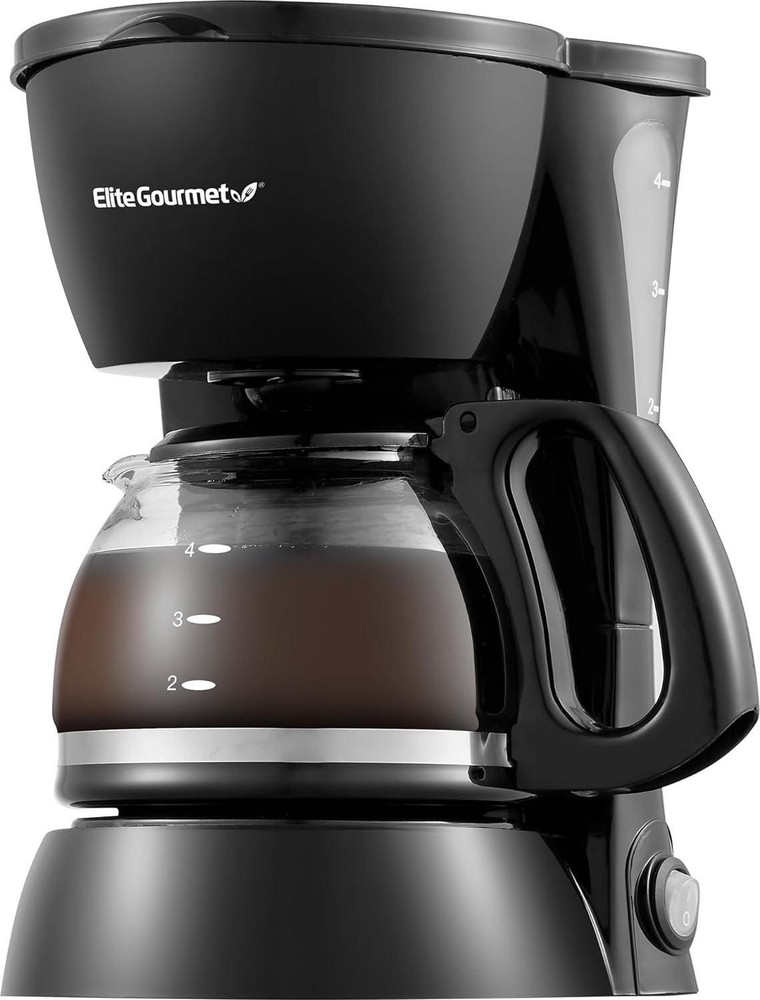Elite Gourmet EHC4128 Automatic 4-Cup Brew And Drip Coffee Maker With Pause N