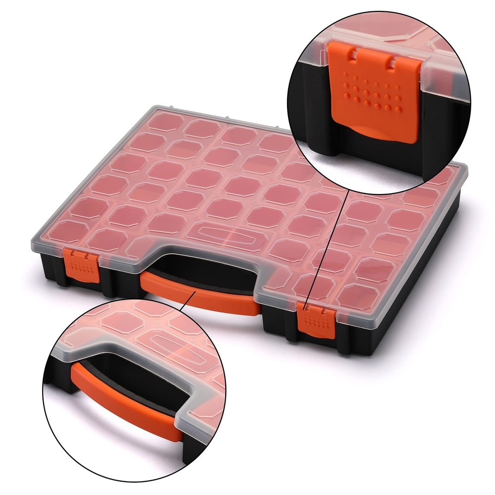 Multi-Purpose Toolbox, Professional Organizer with 24 Bin Compartments, Organ...