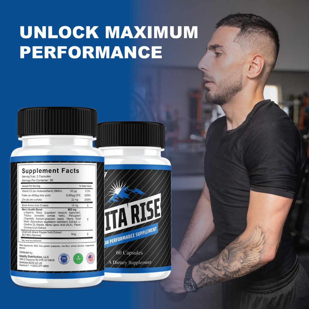 VitaRise Caps, VitaRise Maximum Performance Supplement (60 Capsules)