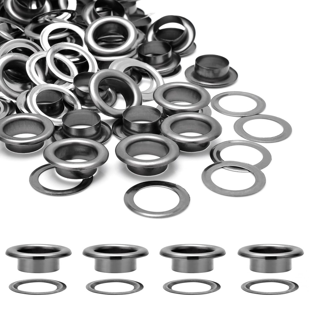 1/2" Black Grommet Eyelet Kit 100 Sets