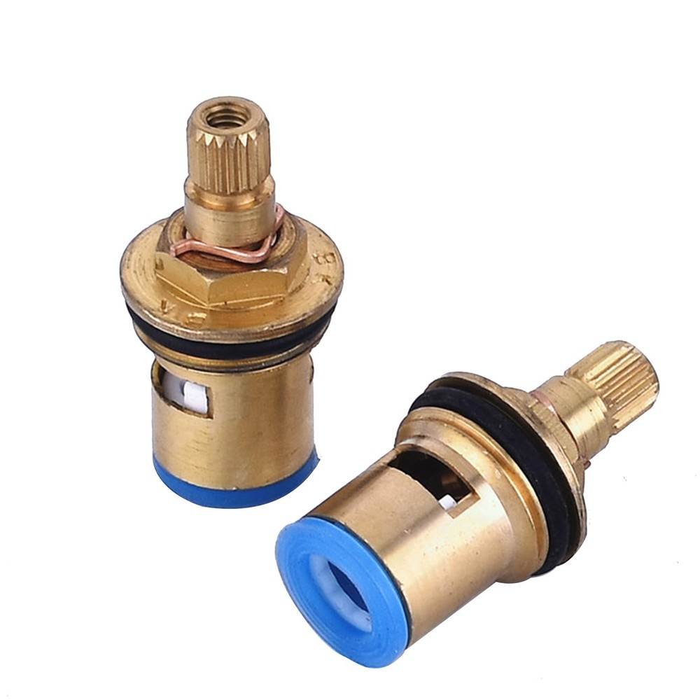 Faucet Valve Ceramic Stem 20 Teeth Ceramic Disc Cartridge Replacement Quarter...