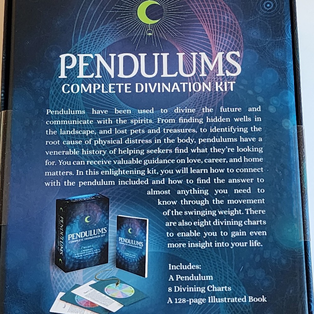 Pendulums For Complete Divination Kit Dowsing Techniques Set New Sealed Divining