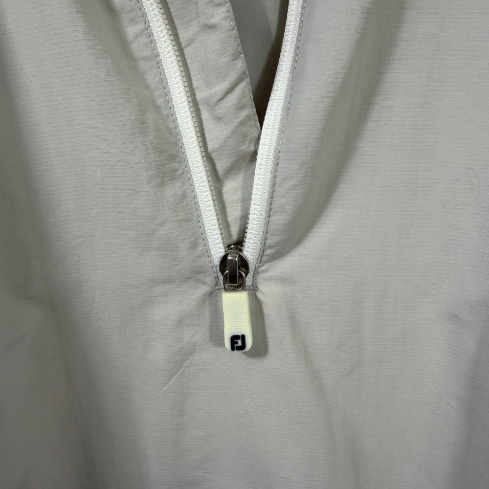 FootJoy Men's 1/4 Zip Golf Pullover Blue Gray Windbreaker Jacket Large