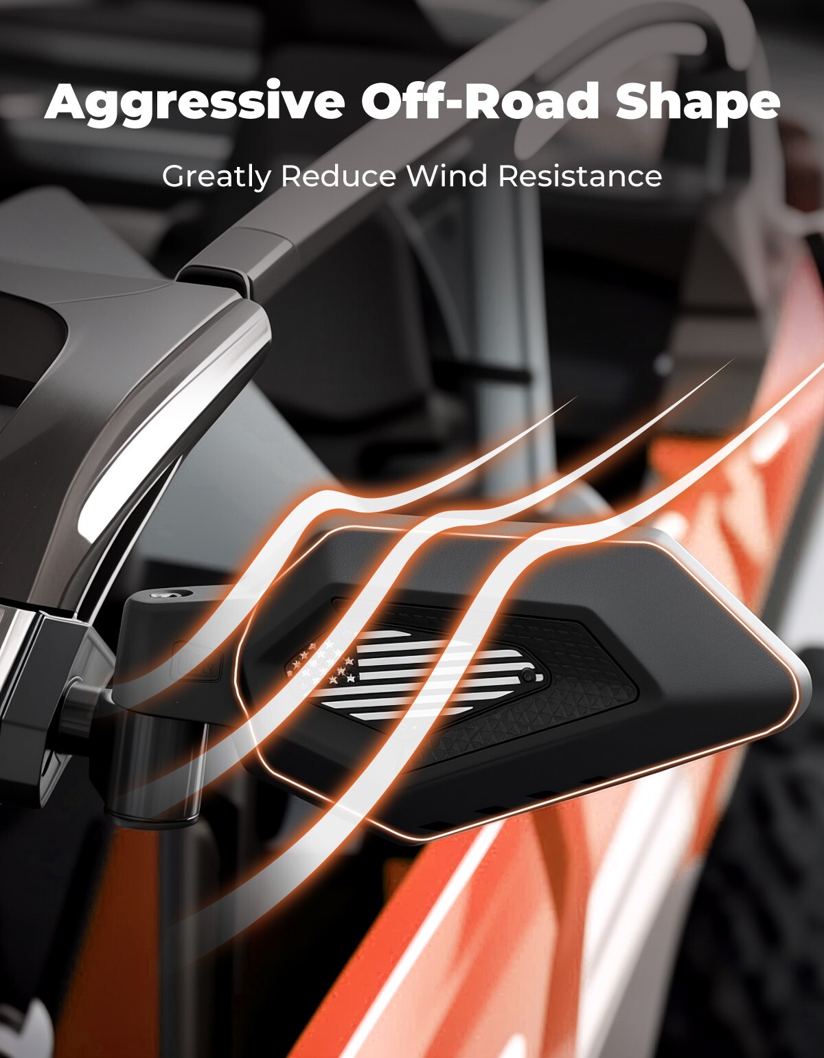 UTV X3 Side Mirrors Spring Back Feature for 2017-2025 Can Am Maverick X3& X3 Max