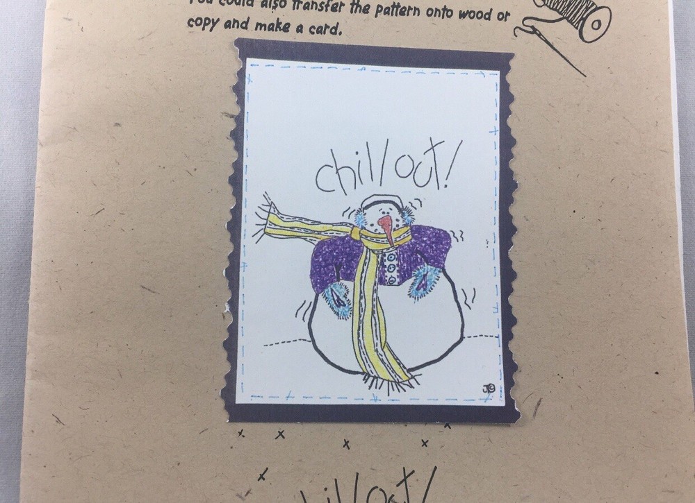 Jette's Hanging by a Thread Chill Out Snowman Embroidery Pattern