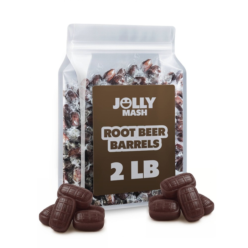 Root Beer Barrels Hard Candy | 2 LBS | Individually Wrapped Root Beer Candy Bulk