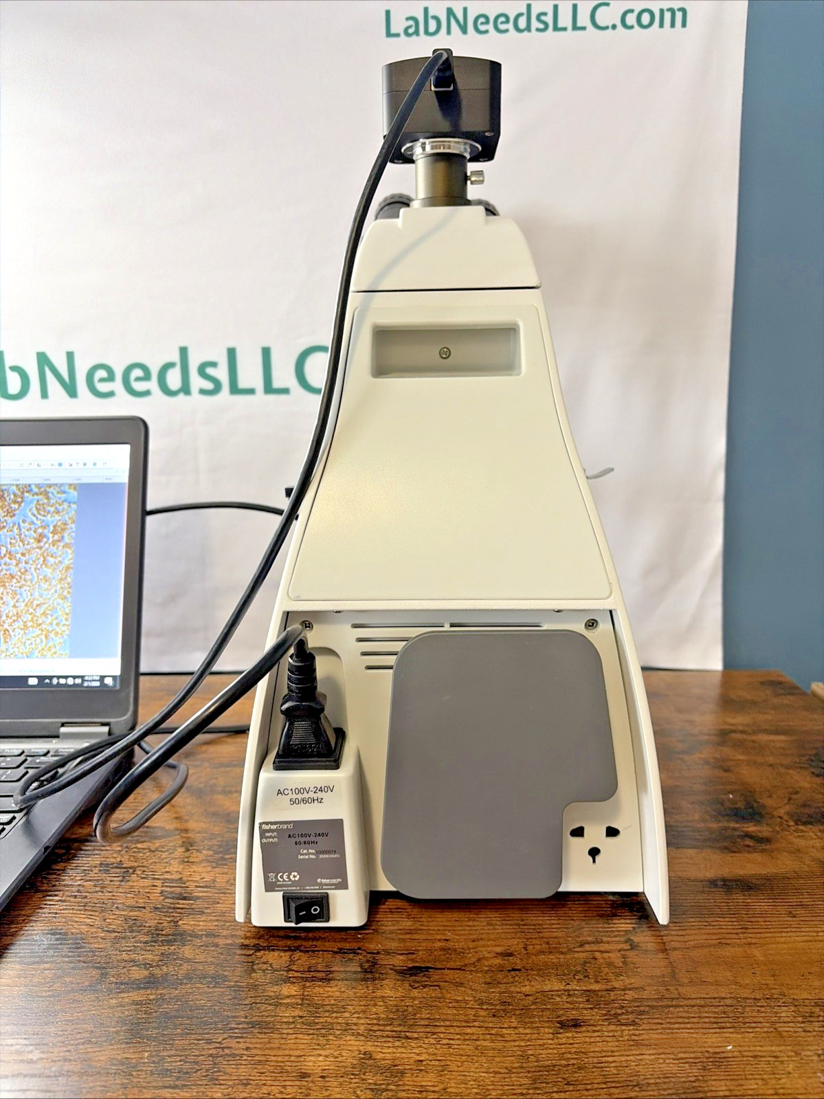 Fisherbrand Research Upright Microscope, (4) OBJECTIVE LENSES, 10MP camera