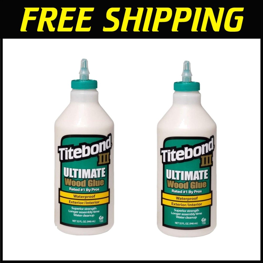Strong Bonding Wood Glue - Waterproof, 2 Pack