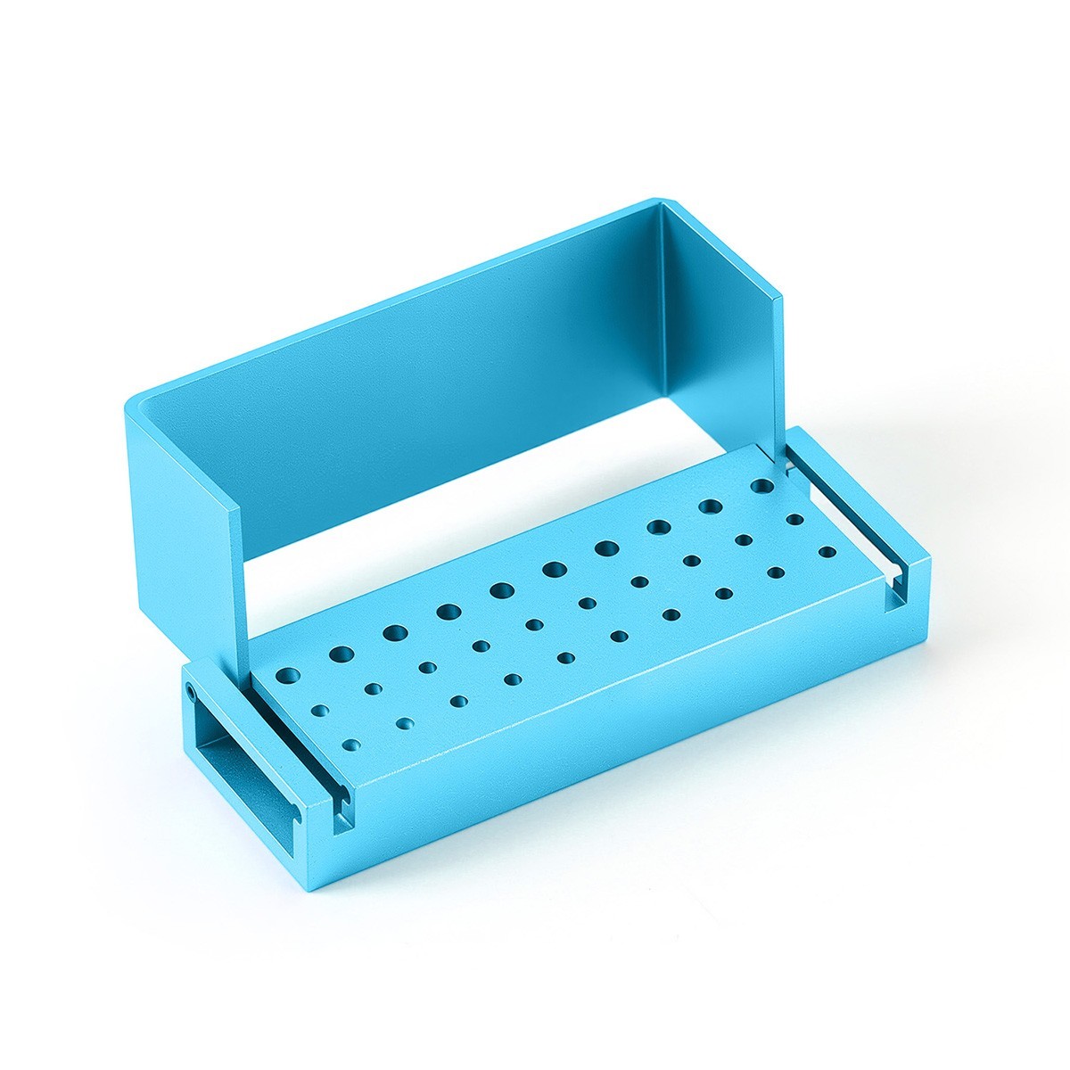 30 Holes Dental Bur Block Holder Disinfection Sterilization Box for RA FG Burs