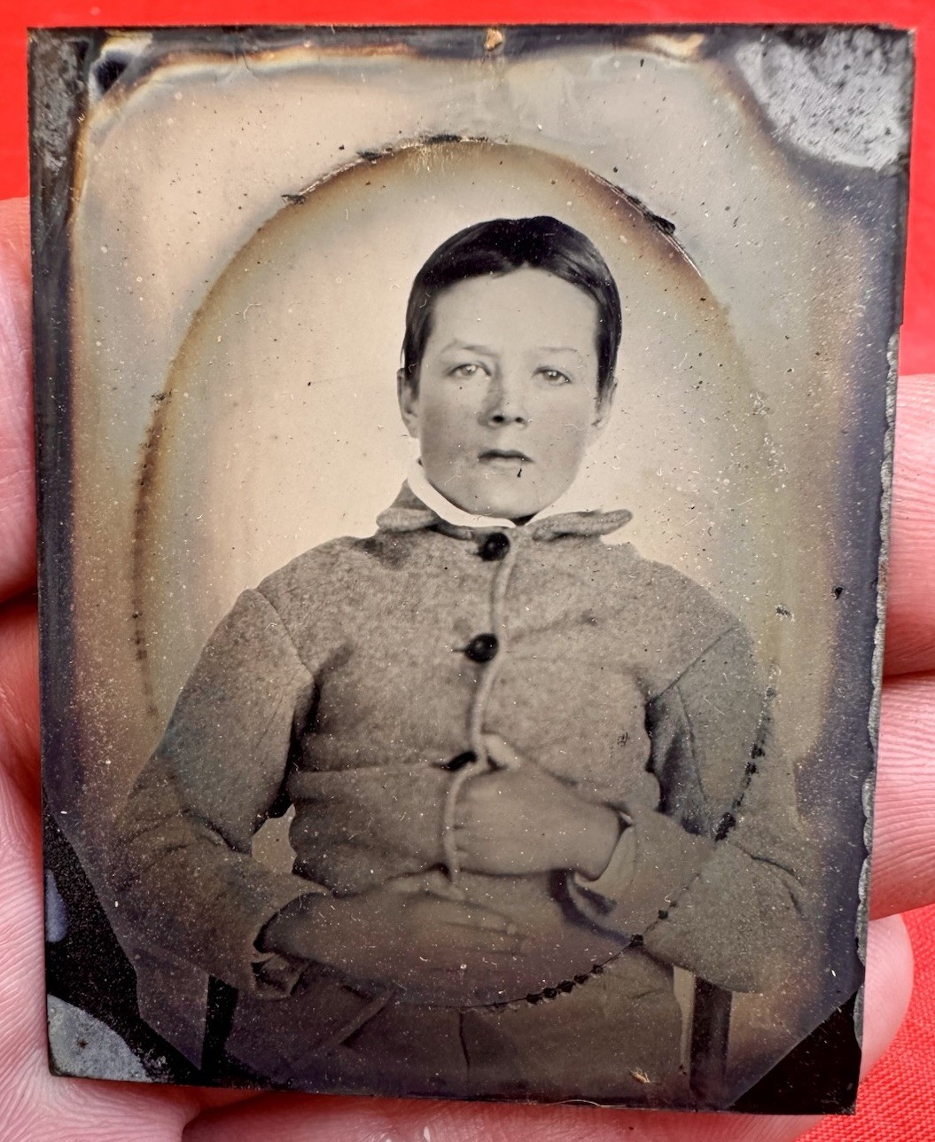 Antique 1/9 Plate Tintype Civil War Young Confederate Soldier Uniform Photo NC
