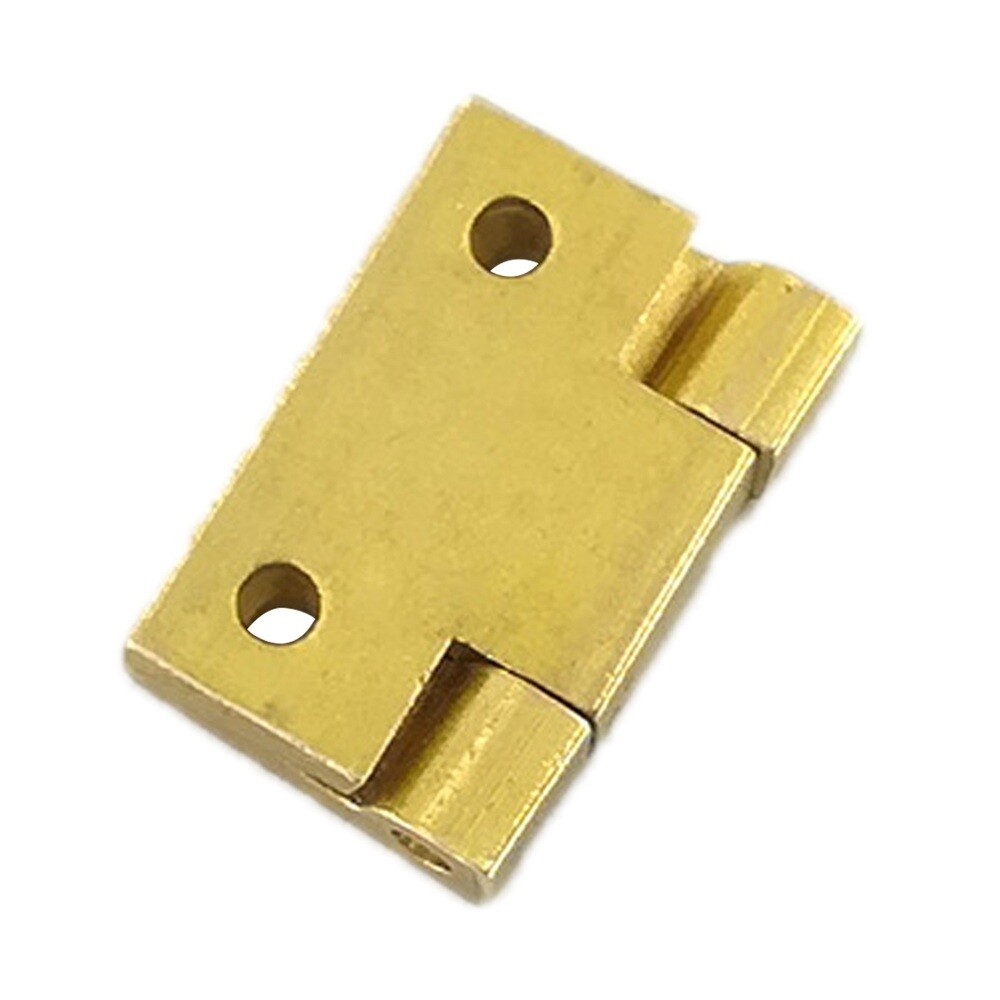 2Pcs Brass Hinges Mini Solid Folding Butt Hinges DIY Craft Accessories 19*12.5mm