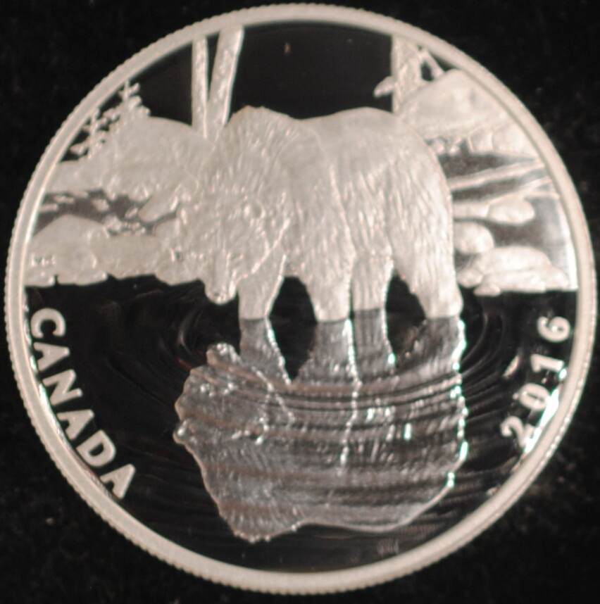 2016 Canada 10 Dollars Proof Grizzly Bear