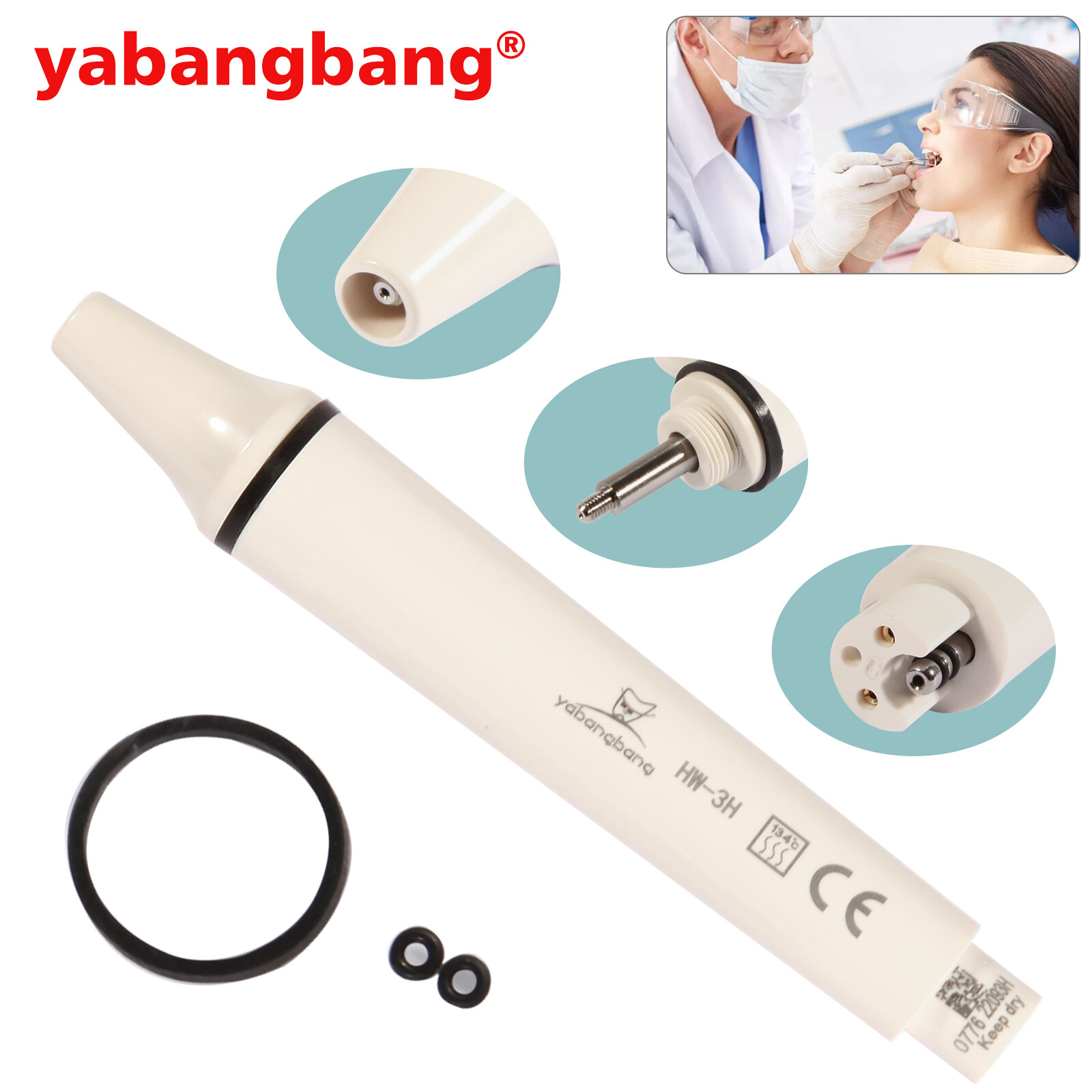 Dental Piezo Ultrasonic Scaler Handpiece fits EMS WOODPECKER Cavitron 135℃ HW-3H