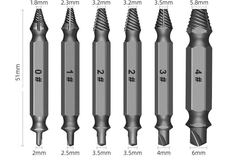13pc Fast Damaged Screw Extractor Speed Out Drill Bits Tool Broken Bolt Remover