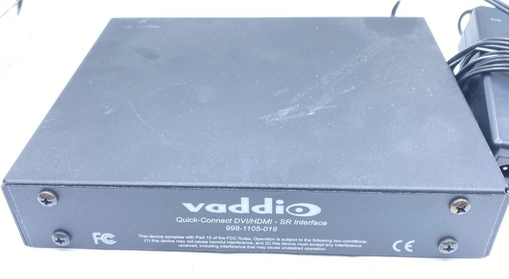 Vaddio Quick-Connect DVMHDMI-SR Interface W AC Adapter 998-1105-018 Working