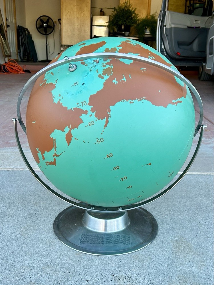 Large Vintage Military Project Globe - Nystrom 22”