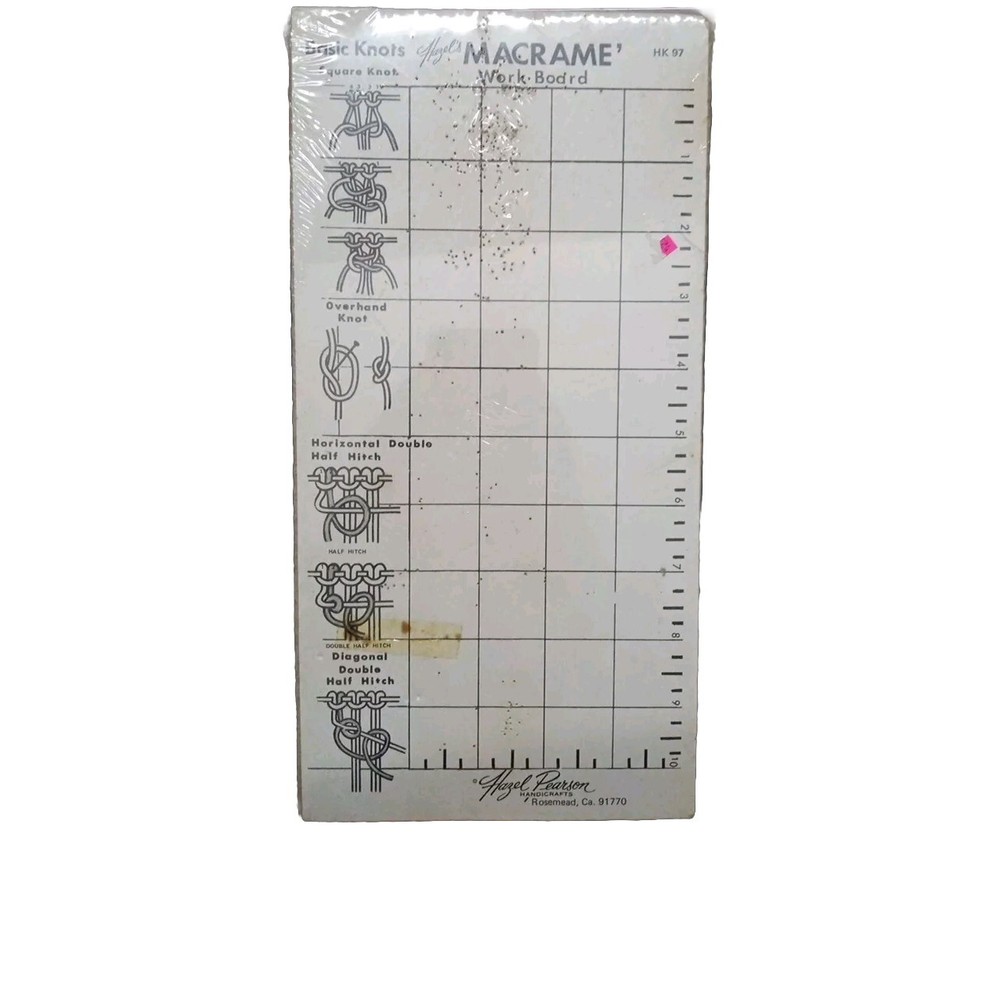 Vintage 1978 Hazel Pearson Macrame Work Board 2 Sided