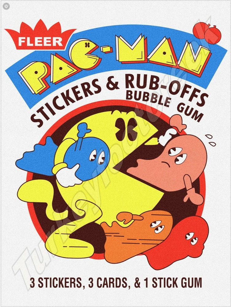 PAC-MAN Stickers 9" x 12" Metal Sign
