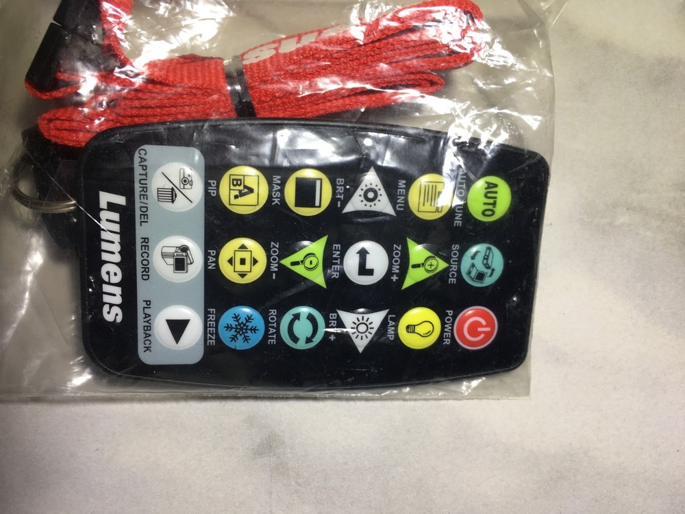 Lumens Ladybug Document Camera Remote, Black, New