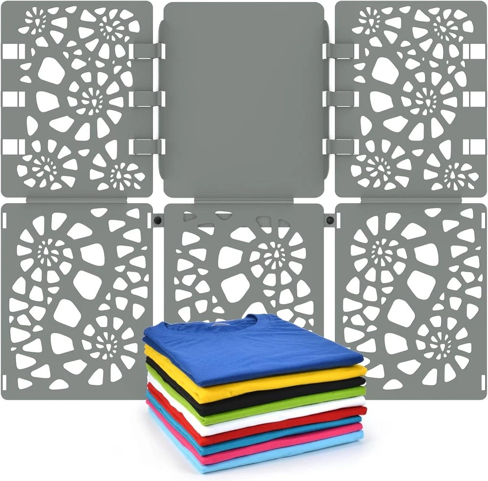 Shirt Folding Board V2 - Durable Plastic Clothes Folder Tshirt Organizer - Ea...