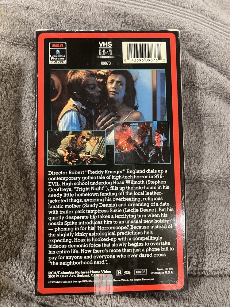 Sealed 976-EVIL VHS SPECIAL HOME VIDEO VERSION HORROR ROBERT ENGLUND Watermarked
