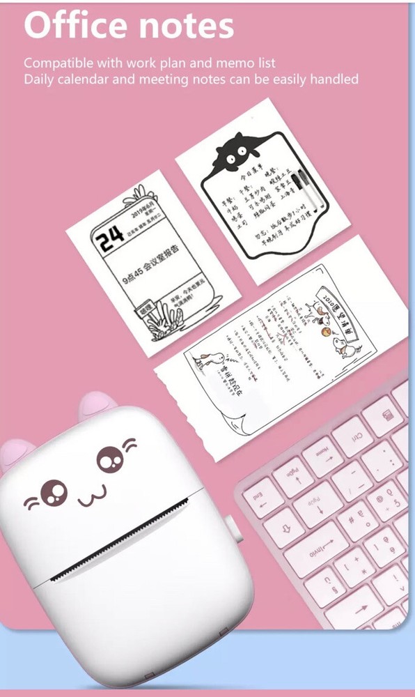 Meow Machine Mini Thermal Portable Printer Printing Wireless Android And IOS