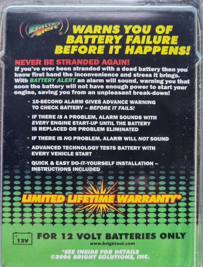 IMPERIAL STRIDE TOOL 103000 Battery Alert Warning Device